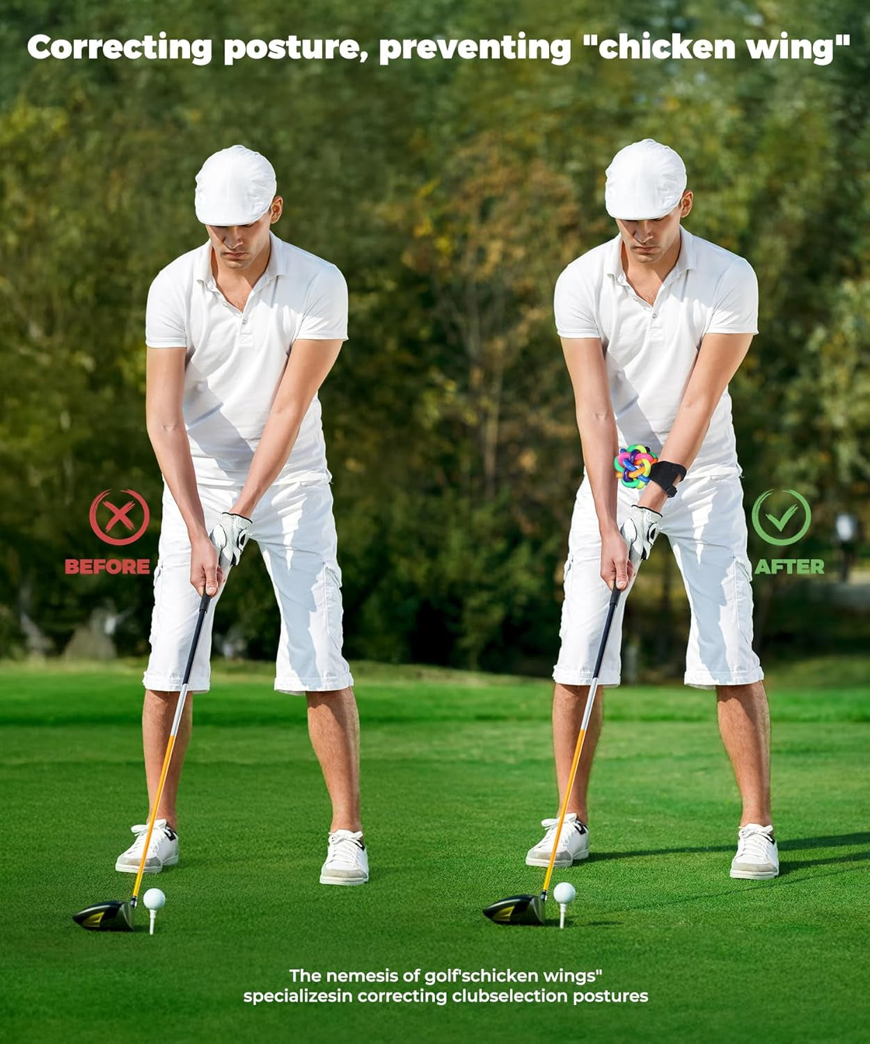 Golf Trainer Ball, Golf Swing Trainer Ball, Golf Wrist Trainer, Golf Swing Posture Corrector, Golf Swing Trainer for Wrist, Smart Ball Golf Training Aid for Golfer Beginner Practice