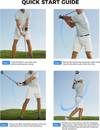 Golf Trainer Ball, Golf Swing Trainer Ball, Golf Wrist Trainer, Golf Swing Posture Corrector, Golf Swing Trainer for Wrist, Smart Ball Golf Training Aid for Golfer Beginner Practice